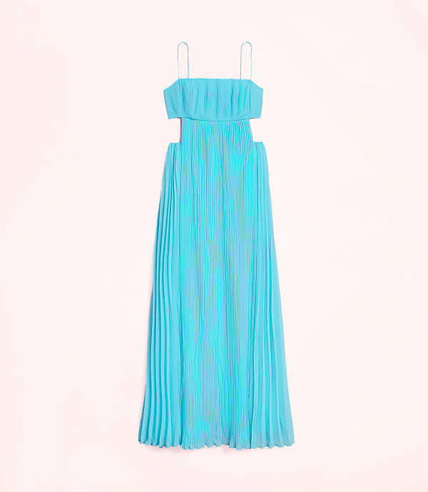 Lately Pleated Cutout Maxi Dress