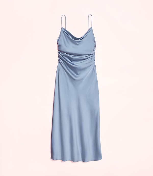 Lately Satin Bias Cowl Neck Gown