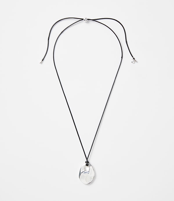 Oval Cord Pendant Necklace