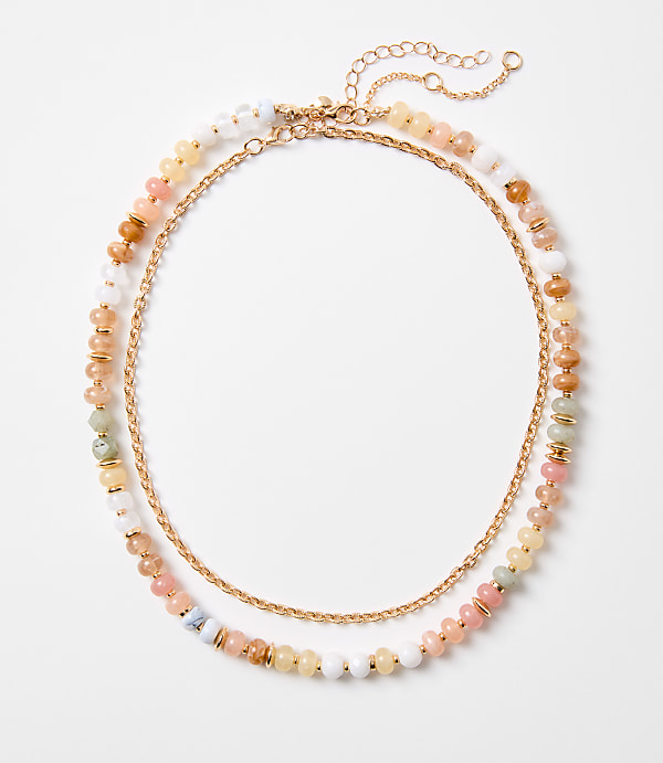 Beaded Chunky Statement Necklace Set