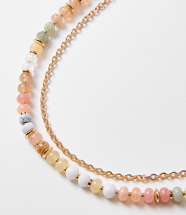 Beaded Chunky Statement Necklace Set