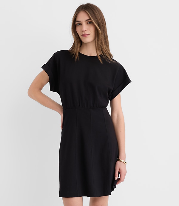 Seamed Mini Tee Dress