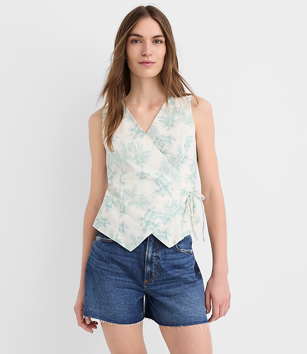 Garden Linen Cotton Wrap Tank Top