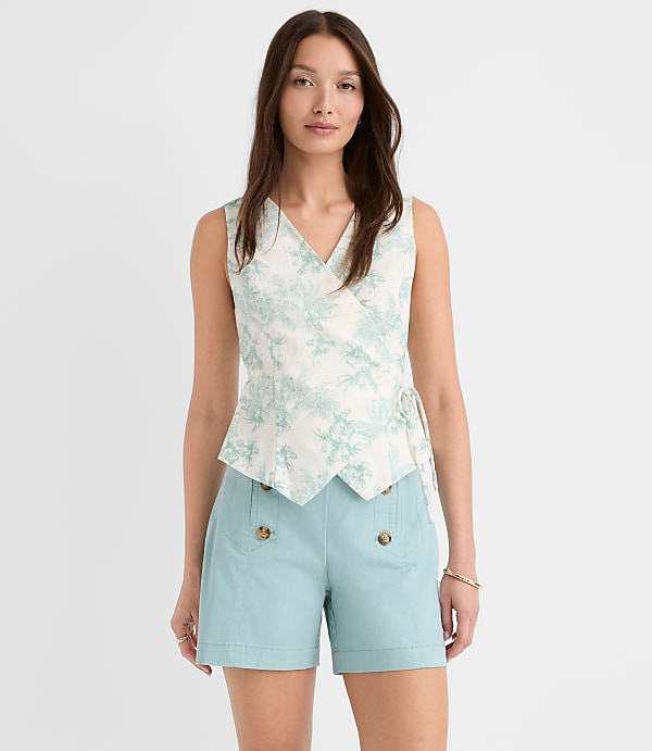 Petite Mariner Shorts in Twill