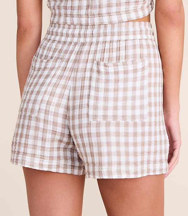 Petite Lou & Grey Checkered Triple Cloth Shorts