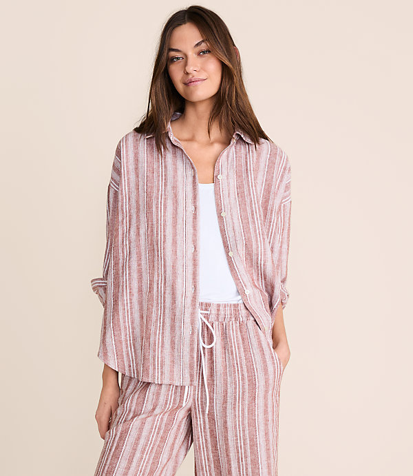 Lou & Grey Striped Linen Cotton Shirt