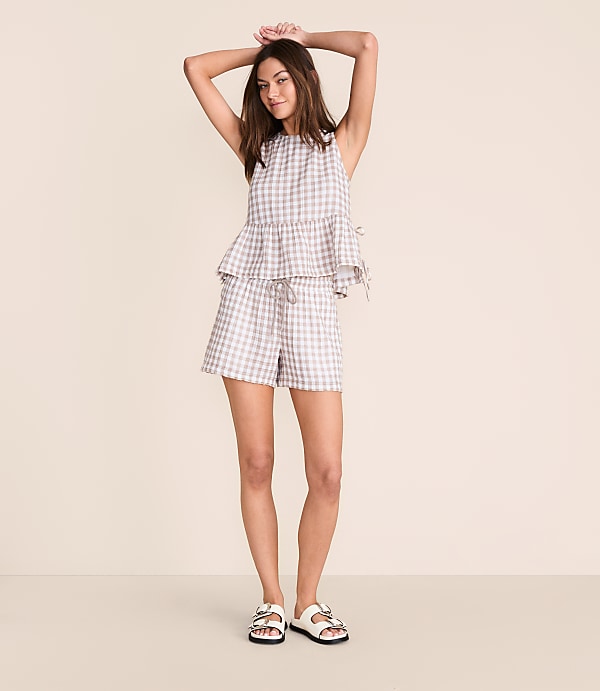 Lou & Grey Checkered Triple Cloth Shorts