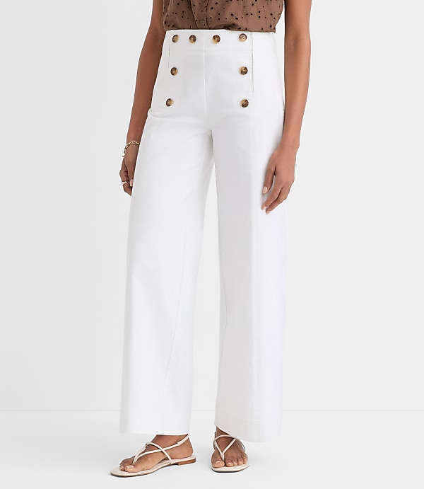 Petite Mariner Pants in Twill
