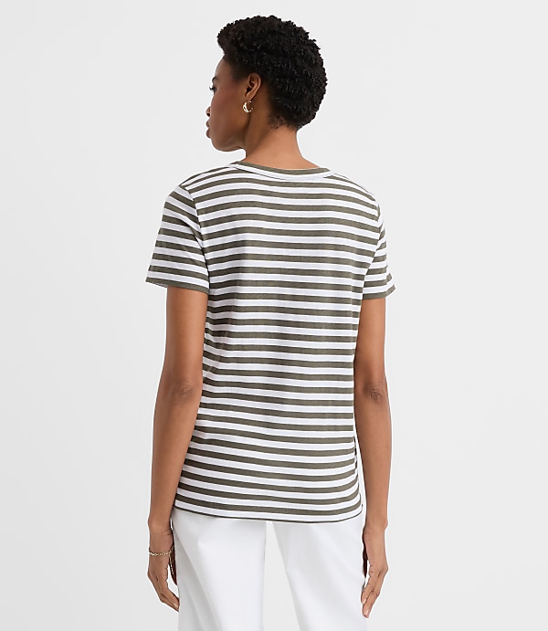Petite Striped Everyday Crew Tee