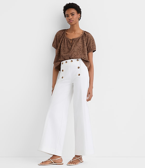 Petite Mariner Pants in Twill