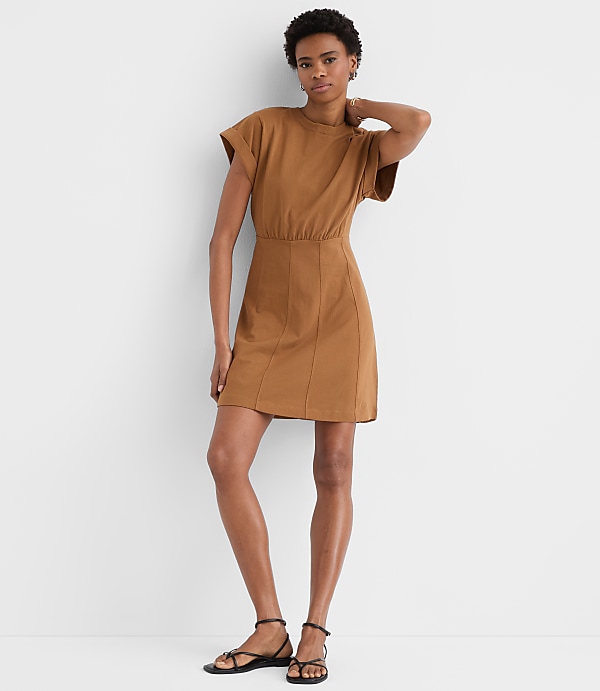 Petite Seamed Mini Tee Dress