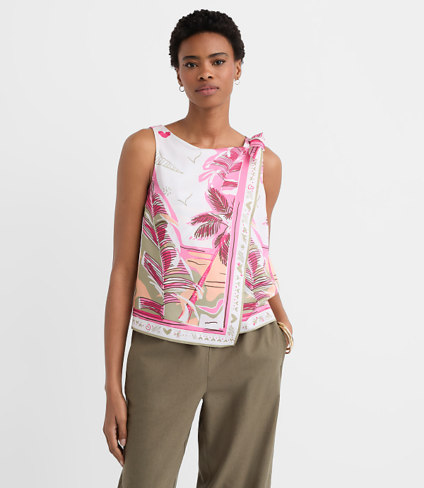 Palm Shoulder Tie Top