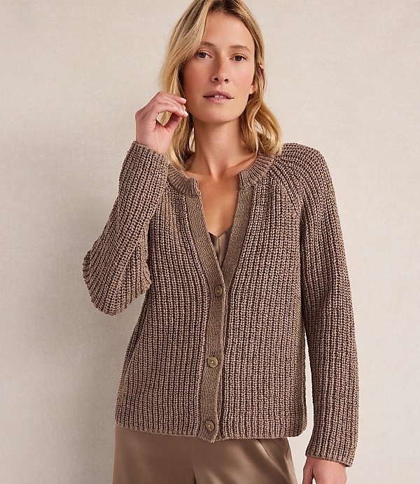 Haven Well Within Cotton Tape Yarn V-Neck Cardigan