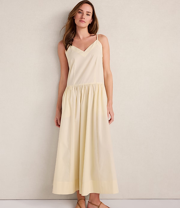 Haven Well Within Organic Cotton Poplin Strappy Maxi Dress