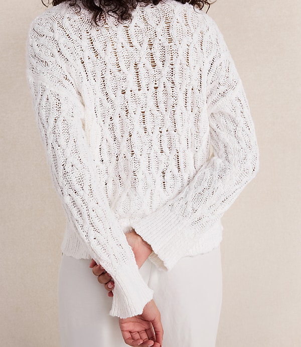 Haven Well Within Slubby Cotton Linen V-Neck Sweater