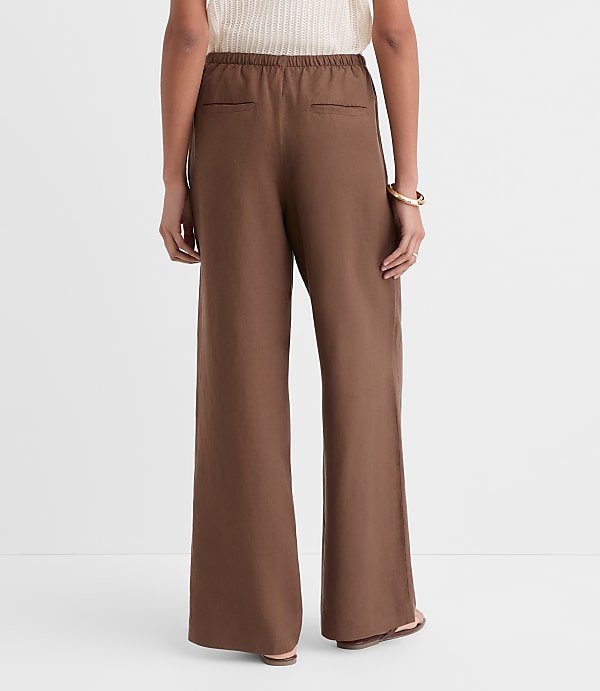 Petite Sawyer Pull On Pants in Linen Blend