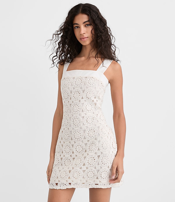 Crochet Tank Mini Dress