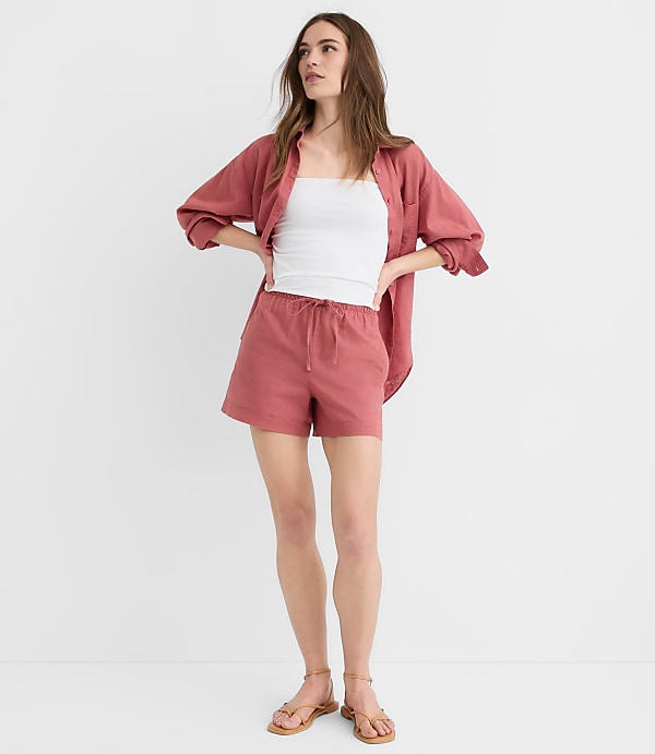 Sawyer Pull On Shorts in Linen Cotton