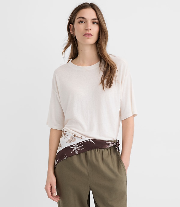 Linen Blend Modern Tee
