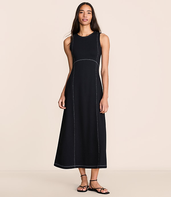 Lou & Grey Terrysoft Contrast Stitch Maxi Dress