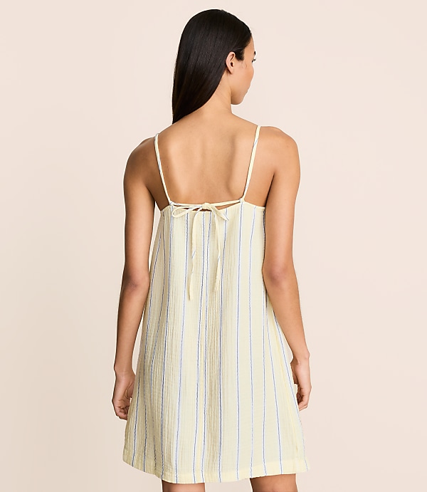 Petite Lou & Grey Striped Ruched Triple Cloth Mini Dress