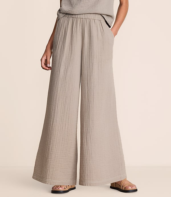 Lou & Grey Triple Cloth Palazzo Pants