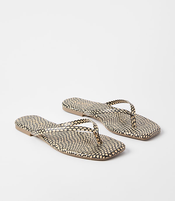 Square Toe Flip Flops