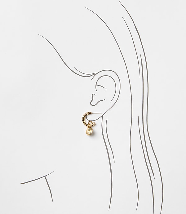 Pearlized Seashell Earring Set