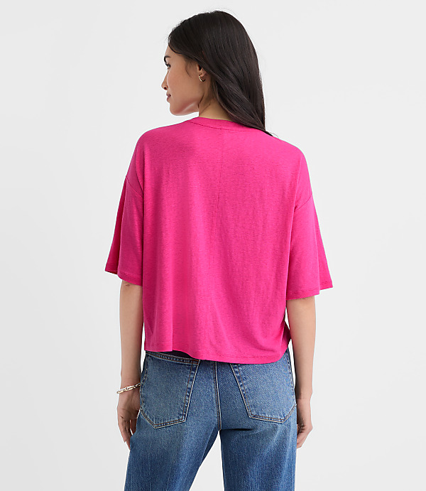 Linen Blend Modern Tee
