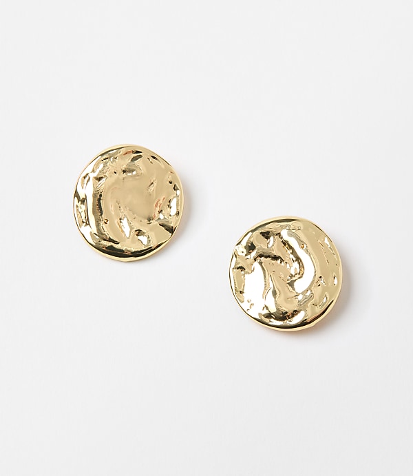 Coin Stud Earrings