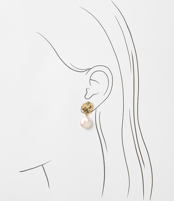 Mini Pearlized Nugget Drop Earrings