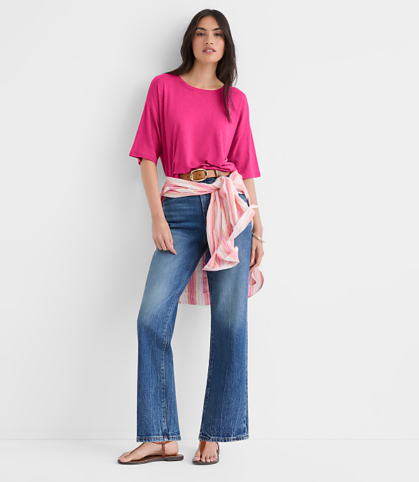 Linen Blend Modern Tee