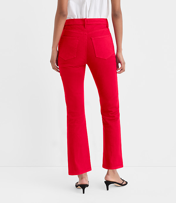 Rivete Tall Curvy High Rise Kick Crop Jeans in Maple Cherry