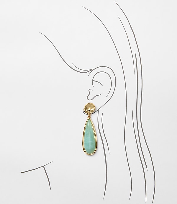 Marbleized Teardrop Statement Earrings