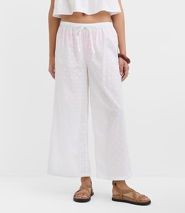 LOFT Beach Clip Dot Pants