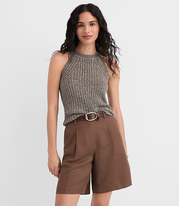 Crochet Ribbed Halter Sweater