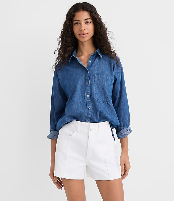 Chambray Everyday Oversized Pocket Shirt