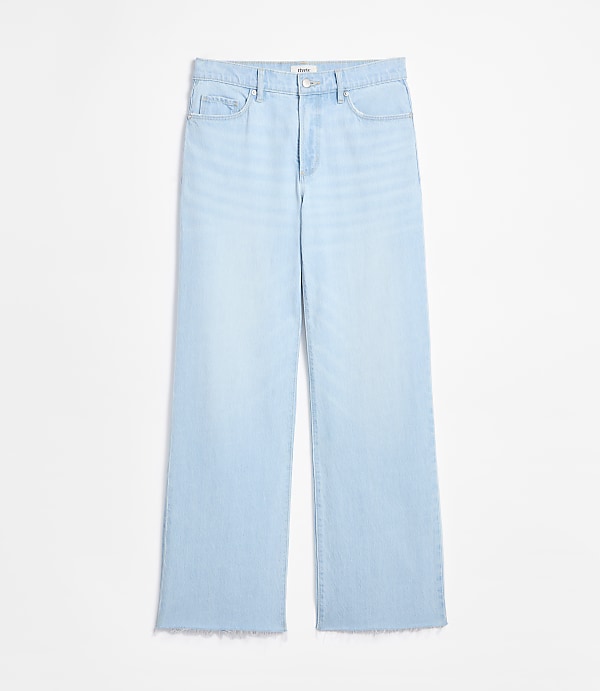 Rivete Tall Fresh Cut Mid Rise Wide Leg Jeans in Wave Wash