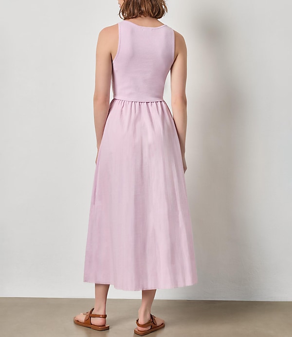 Lilla P Mixed Media Scoop Neck Dress