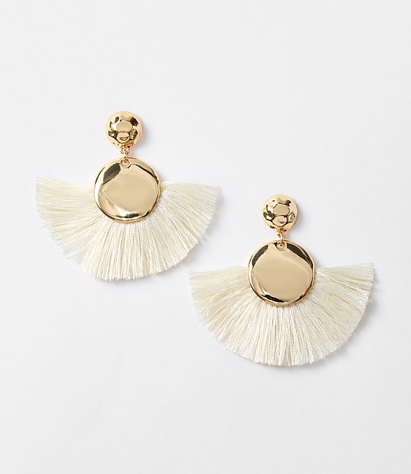 Fringe Fan Drop Earrings