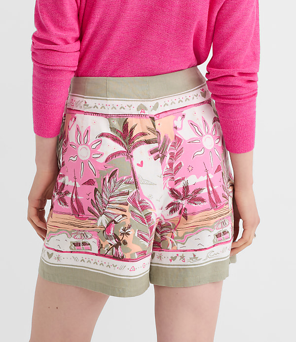 Palm Linen Cotton Wrap Skort
