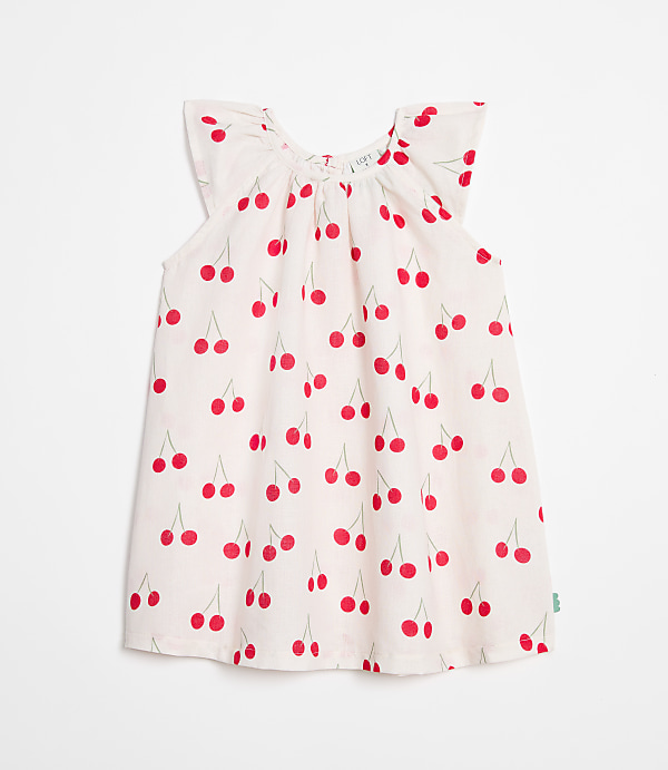 LOFT x Mon Coeur Linen Cherry Dress