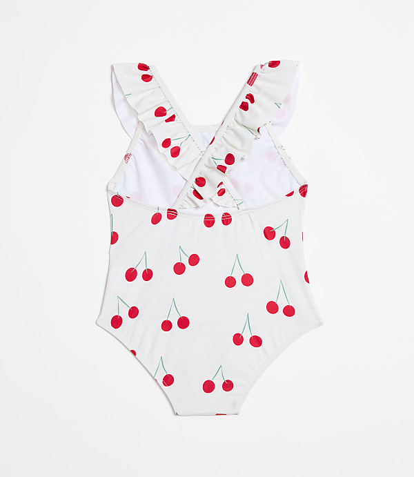 LOFT x Mon Coeur UPF 50+ Recycled Polyester Cherry Ruffle Swimsuit