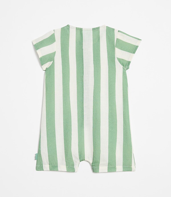 LOFT x Mon Coeur Linen Green Cabana Romper