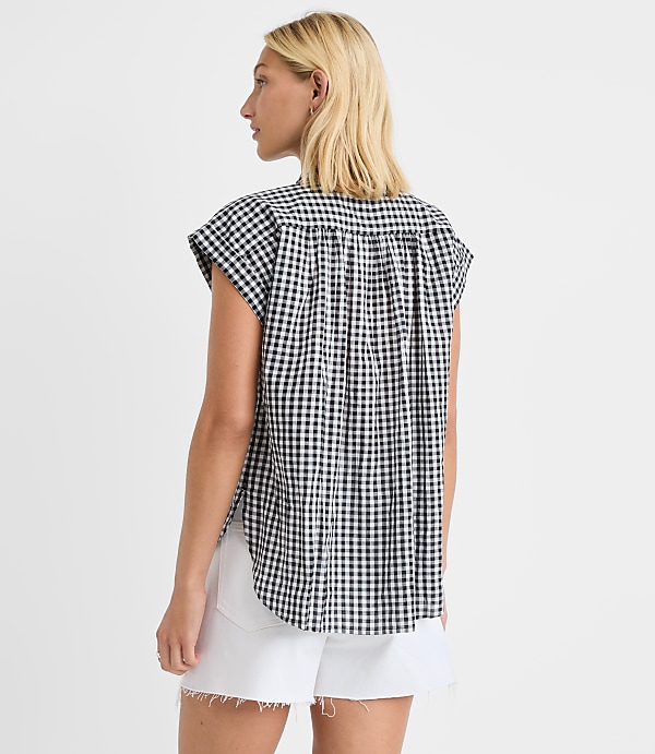 Petite Gingham Everyday Dolman Shirt