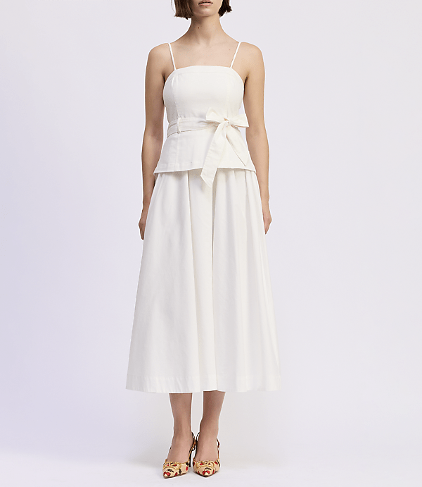 En Saison Samantha Mixed Media Midi Dress