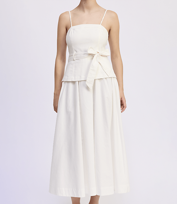 En Saison Samantha Mixed Media Midi Dress