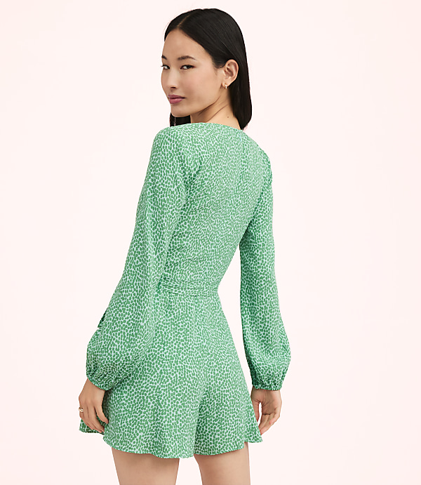 Lately Dotted Long Sleeve Romper