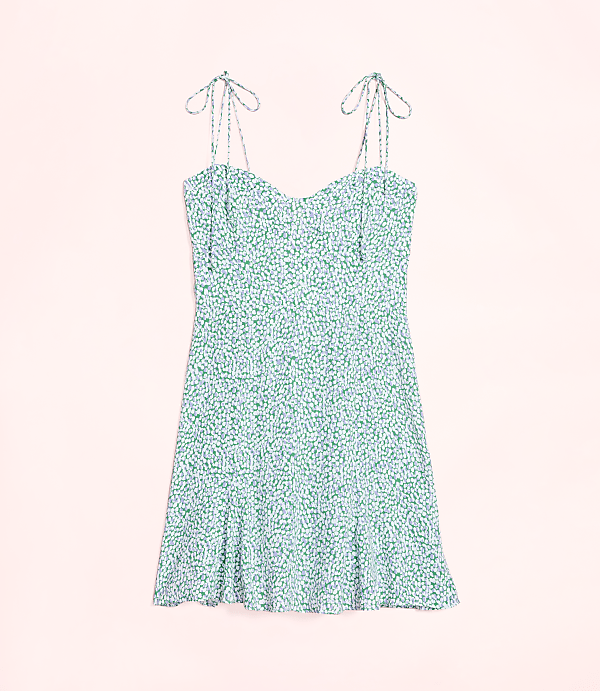 Lately Dotted Tie Strap Mini Dress