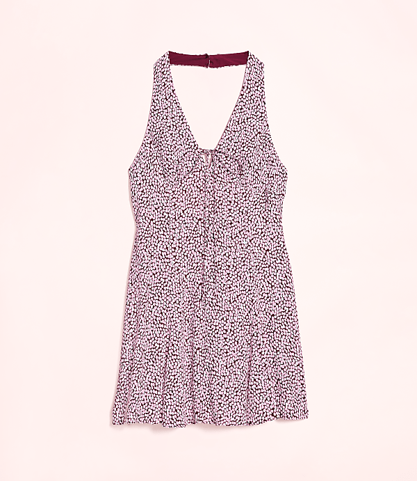 Lately Dotted Mini Halter Dress